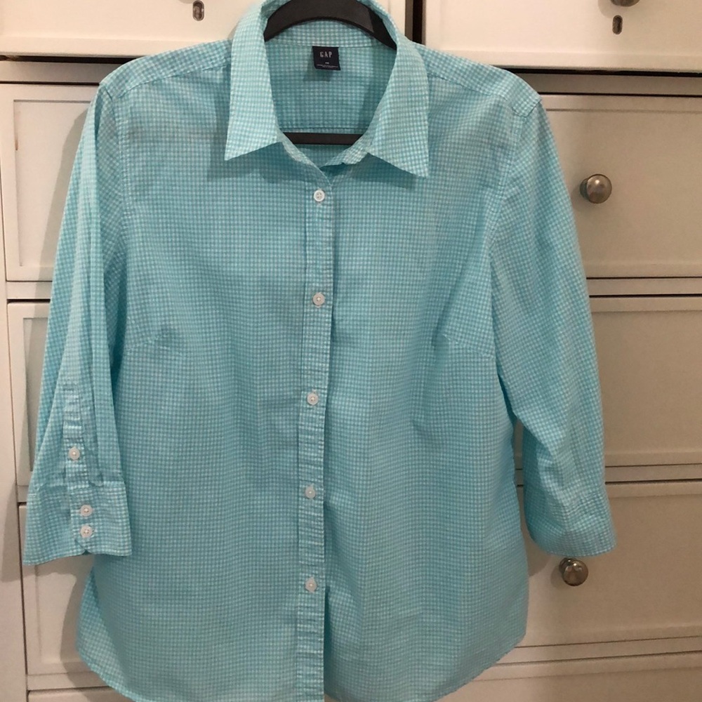 Gap 16 3/4 sleeves 100%cotton button up